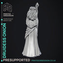 Druidess Onion - Fey Druid -  PRESUPPORTED - Illustrated and Stats - 32mm scale