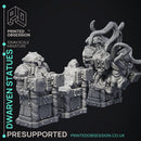 Dwarven Statues - Hidden Mimic - Scrap Wastes -  PRESUPPORTED - Illustrated and Stats - 32mm scale
