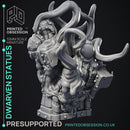 Dwarven Statues - Hidden Mimic - Scrap Wastes -  PRESUPPORTED - Illustrated and Stats - 32mm scale