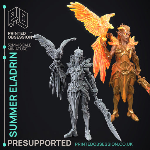 Summer Eladrin - High Fay - PRESUPPROTED - 32mm scale - Only-Games