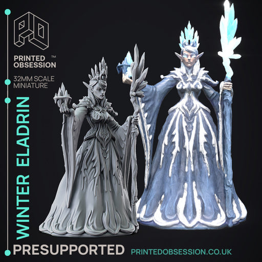 Winter Eladrin - High Fay - PRESUPPORTED - 32mm scale - Only-Games