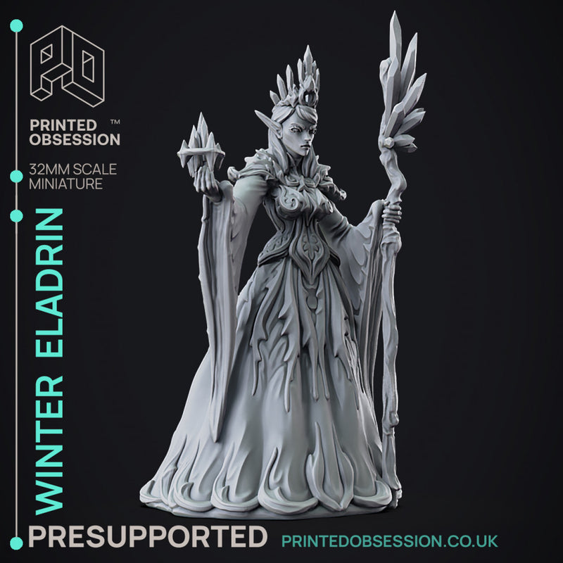 Winter Eladrin - High Fay - PRESUPPORTED - 32mm scale