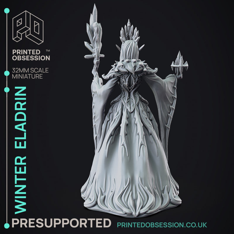 Winter Eladrin - High Fay - PRESUPPORTED - 32mm scale