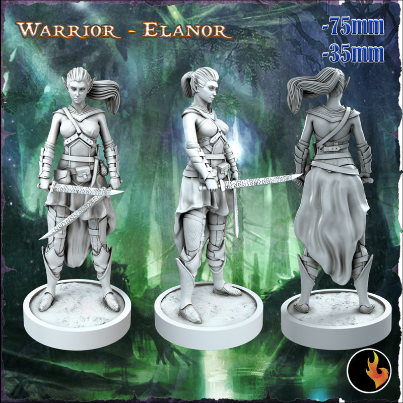 Elven Warrior Champion Elanor - Elven Warrior Champion - 75mm + 35mm Scale