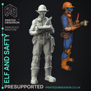 Elf and Safty - Health & Safty Elf -  PRESUPPORTED - Illustrated and Stats - 32mm scale