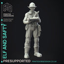 Elf and Safty - Health & Safty Elf -  PRESUPPORTED - Illustrated and Stats - 32mm scale