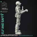 Elf and Safty - Health & Safty Elf -  PRESUPPORTED - Illustrated and Stats - 32mm scale