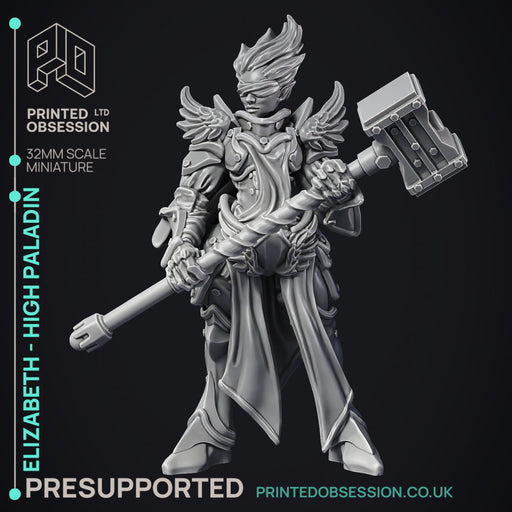 Elizabeth - High Paladin - 2 models - PRESUPPORTED - Heaven Hath No Fury - 32mm Scale - Only-Games