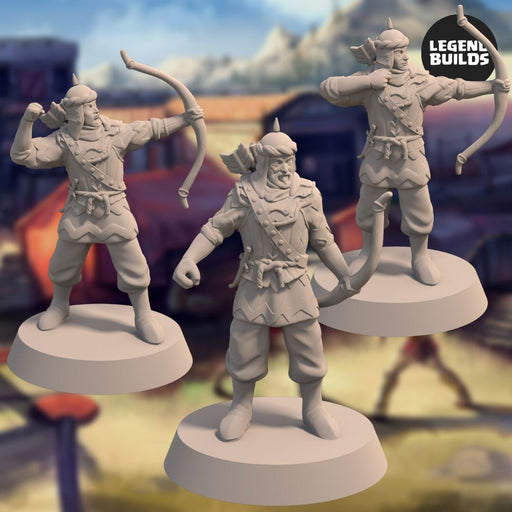 Empire of Jagrad Archers (3 miniatures) - 3D printable miniature – STL file - Only-Games