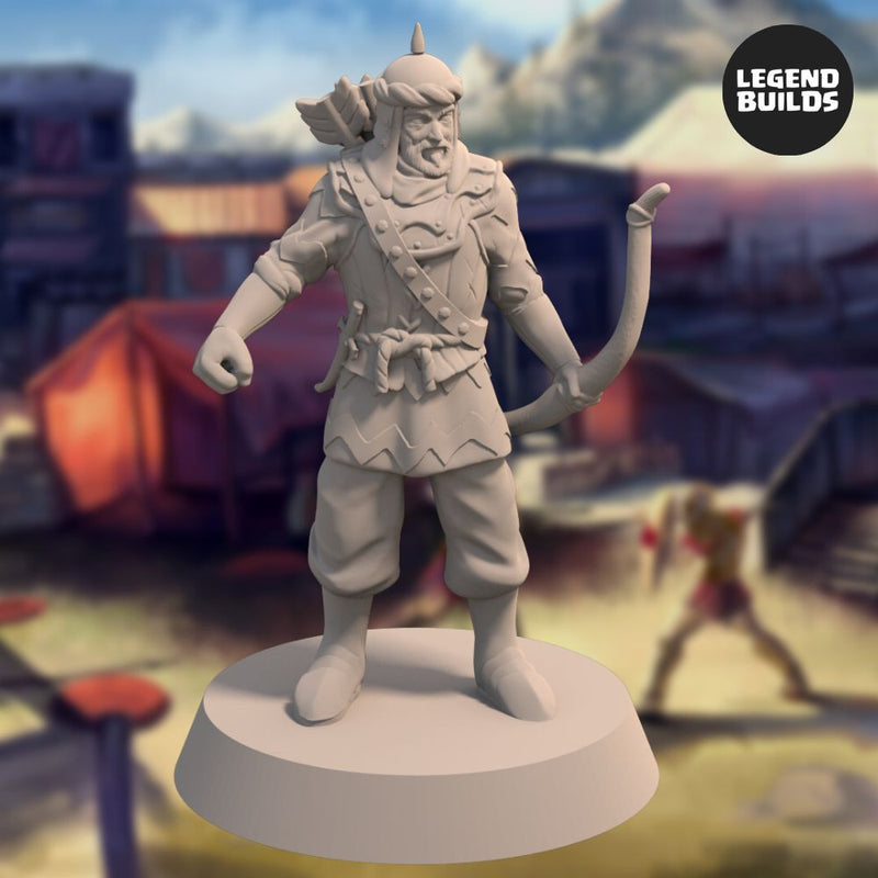 Empire of Jagrad Archer - Pose 1 - 3D printable miniature – STL file - Only-Games