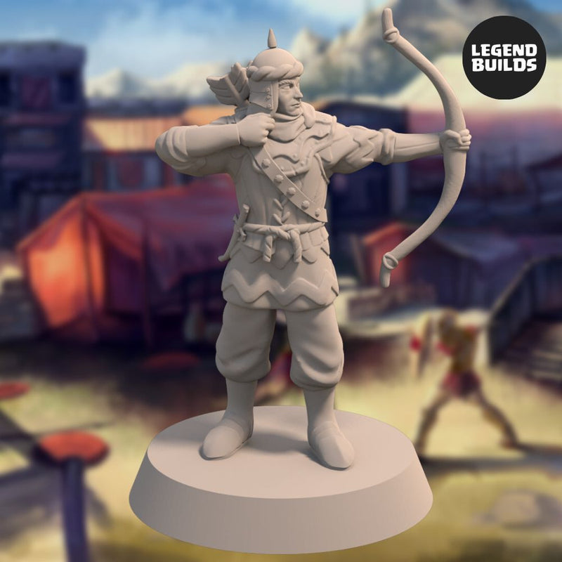 Empire of Jagrad Archer - Pose 2 - 3D printable miniature – STL file - Only-Games