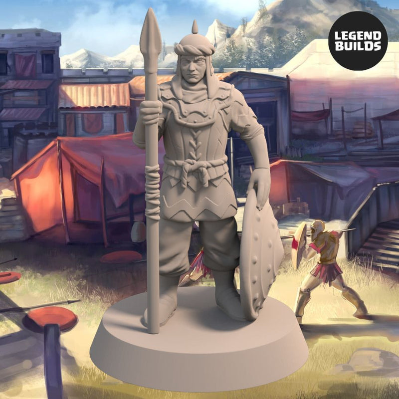 Empire of Jagrad Soldier with Spear - Pose 2 - Only-Games