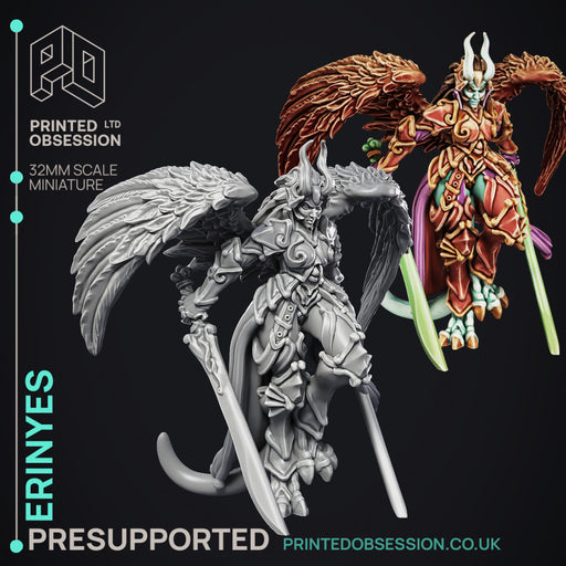 Erinyes - Hell Angel - PRESUPPORTED - Hell Hath No Fury - 32mm Scale - Only-Games