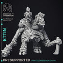 Ettin - Giant Creature - PRESUPPORTED - 32mm scale