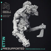 Ettin - Giant Creature - PRESUPPORTED - 32mm scale - Only-Games