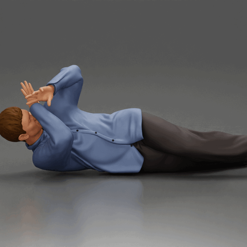 Man Confronting Opponent in Intense Struggle on the Street Man Lying on the Ground, Defending Himself from an Attack - Only-Games