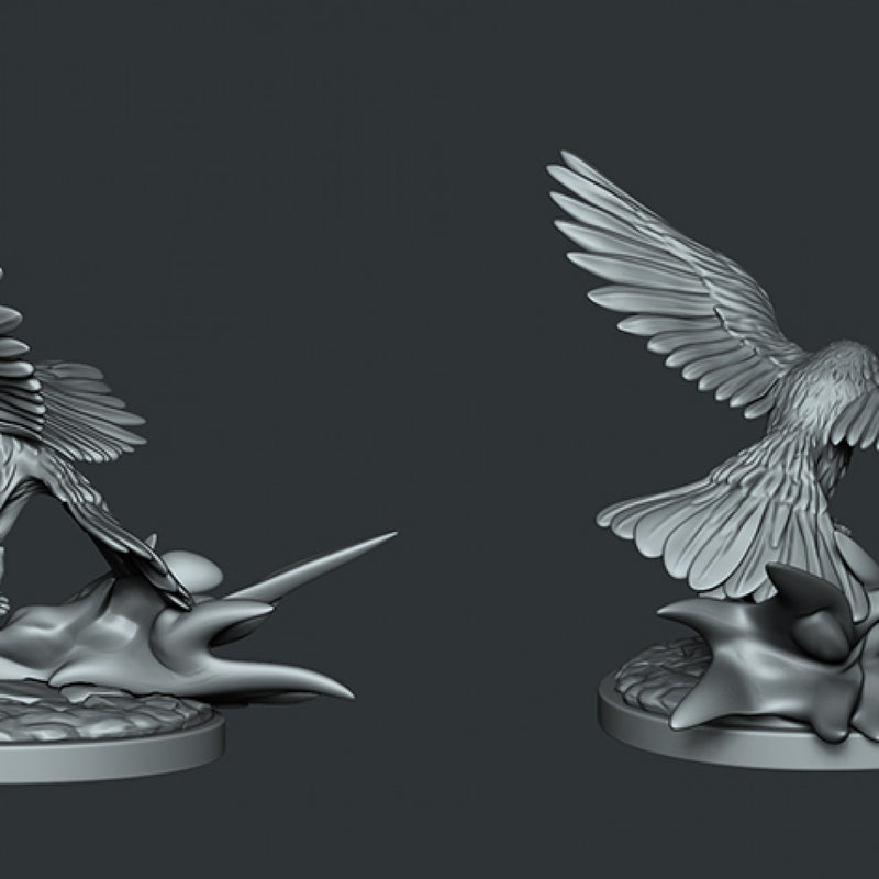 Falcon on the Hunt - 35mm mini diorama - STL only - Only-Games