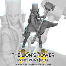 Human Female Cleric (32mm scale miniature)
