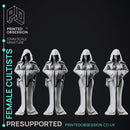 Female Cultists - 4 Models - PRESUPPORTED - Hell Hath no Fury - 32mm scale