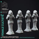 Female Cultists - 4 Models - PRESUPPORTED - Hell Hath no Fury - 32mm scale