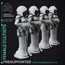 Female Cultists - 4 Models - PRESUPPORTED - Hell Hath no Fury - 32mm scale