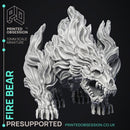 Fire Bear - Elemental Creature - PRE SUPPORTED - D&D - 32mm scale