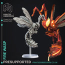 Fire Wasp - Elemental Familar - PRESUPPORTED - 32mm Scale.
