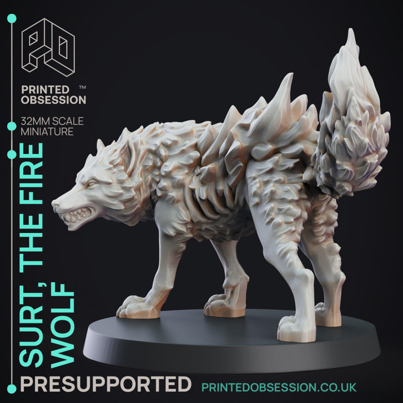 Fire Wolf - Monstrous Creature - DnD - 32mm scale