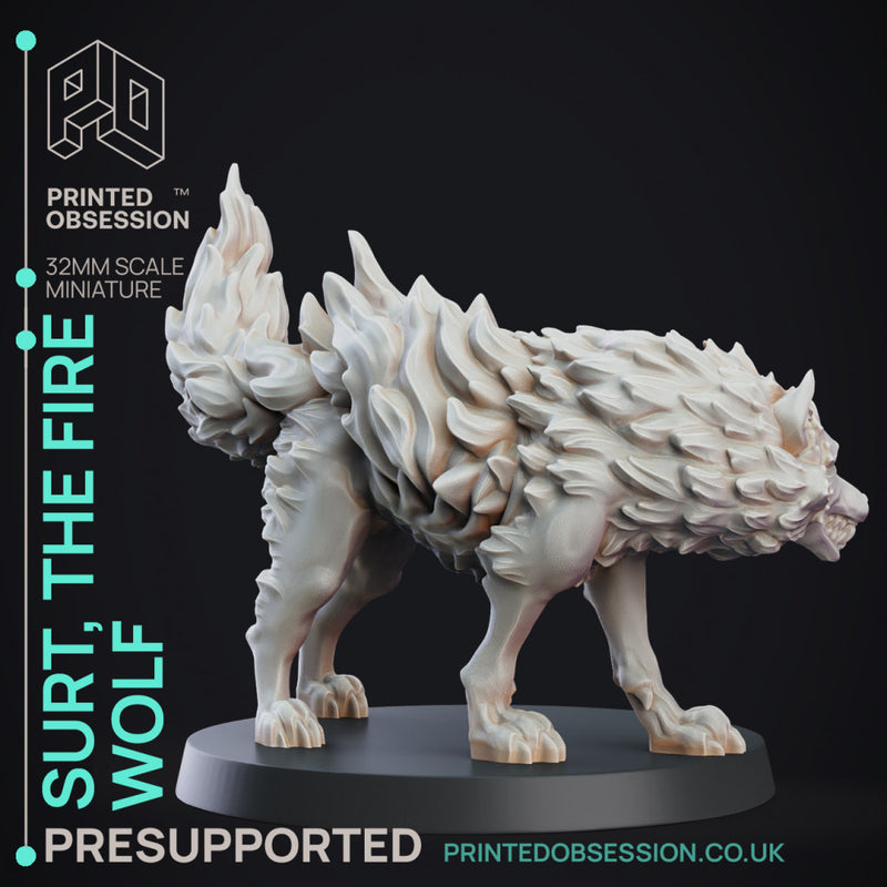Fire Wolf - Monstrous Creature - DnD - 32mm scale