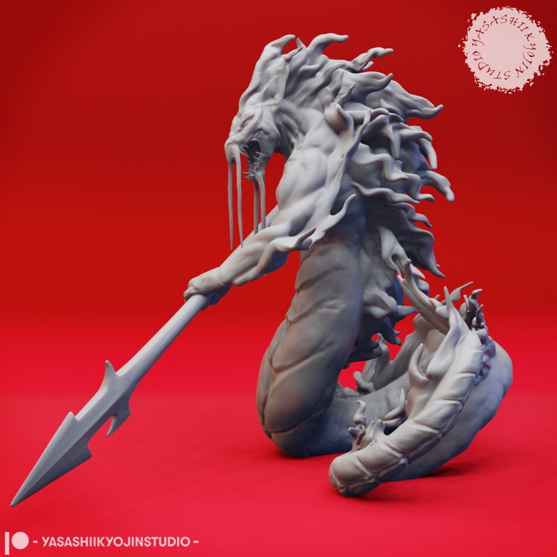 Attacking Flame Salamander - Tabletop Miniature (Pre-Supported) - Only-Games