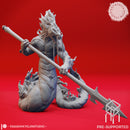 Attacking Flame Salamander - Tabletop Miniature (Pre-Supported)