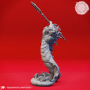 Flame Salamander Trident - Tabletop Miniature (Pre-Supported)