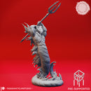 Flame Salamander Trident - Tabletop Miniature (Pre-Supported)