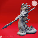 Flame Salamander Spear - Tabletop Miniature (Pre-Supported)