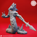 Flame Salamander Spear - Tabletop Miniature (Pre-Supported)