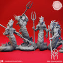 Flame Salamander Mob - Tabletop Miniatures (Pre-Supported)