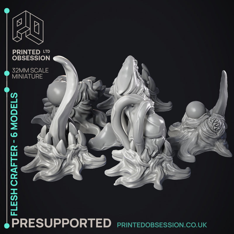 Flesh Crafter - 6 Models - Demon & scenery - PRESUPPORTED - Hell Hath No Fury - 32mm scale
