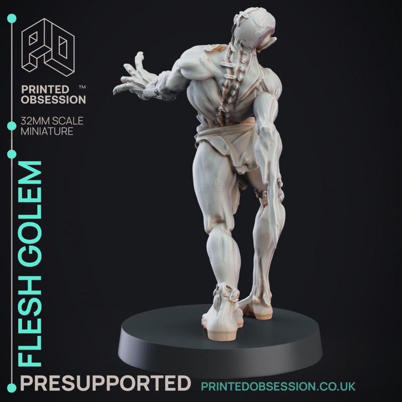 Flesh Golem - Construct - PRESUPPORTED - D&D 32mm