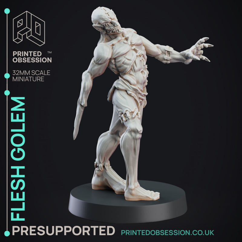 Flesh Golem - Construct - PRESUPPORTED - D&D 32mm