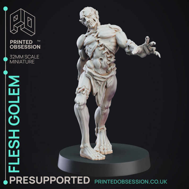 Flesh Golem - Construct - PRESUPPORTED - D&D 32mm