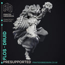 Flos - Pan Druid - Godly Avatars -  PRESUPPORTED - Illustrated and Stats - 32mm scale