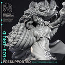 Flos - Pan Druid - Godly Avatars -  PRESUPPORTED - Illustrated and Stats - 32mm scale