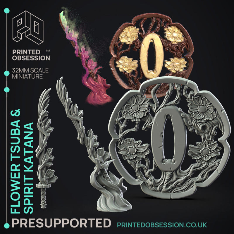 Flower Tusba - Prop & Spirit wepon -  PRESUPPORTED - Illustrated and Stats - 32mm scale
