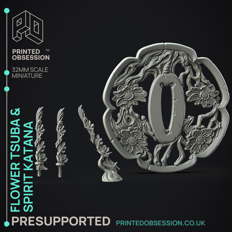 Flower Tusba - Prop & Spirit wepon -  PRESUPPORTED - Illustrated and Stats - 32mm scale