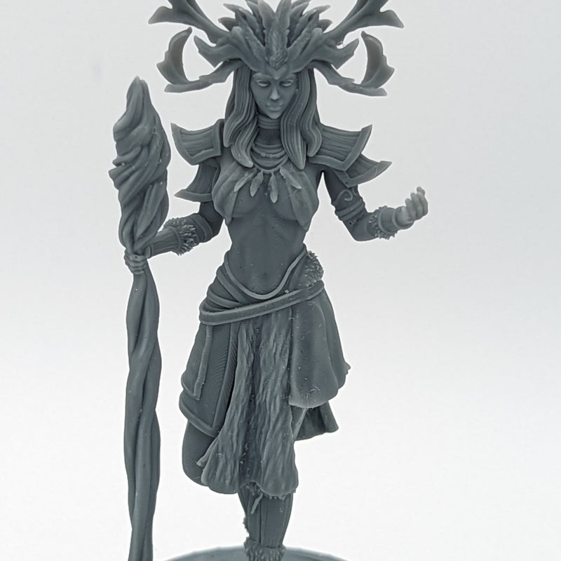 Elf Forest Druid Freya - Elf Mystic Forest  Druid- 75mm + 35mm Scale