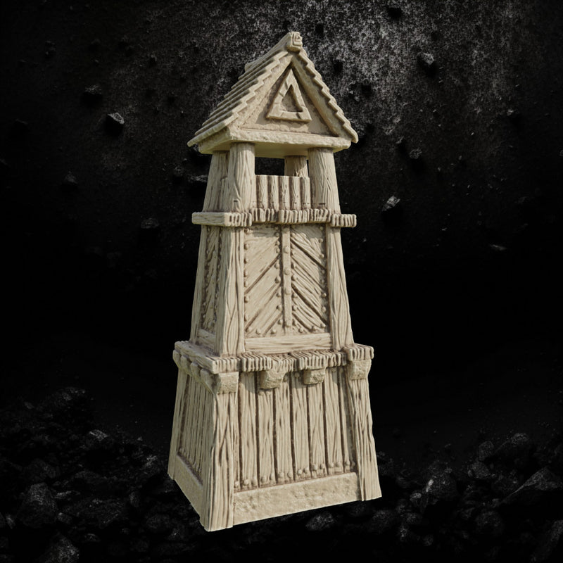 Wood Watchtower 3 - Fantasy Fortification STL, DnD & Wargaming Scenery