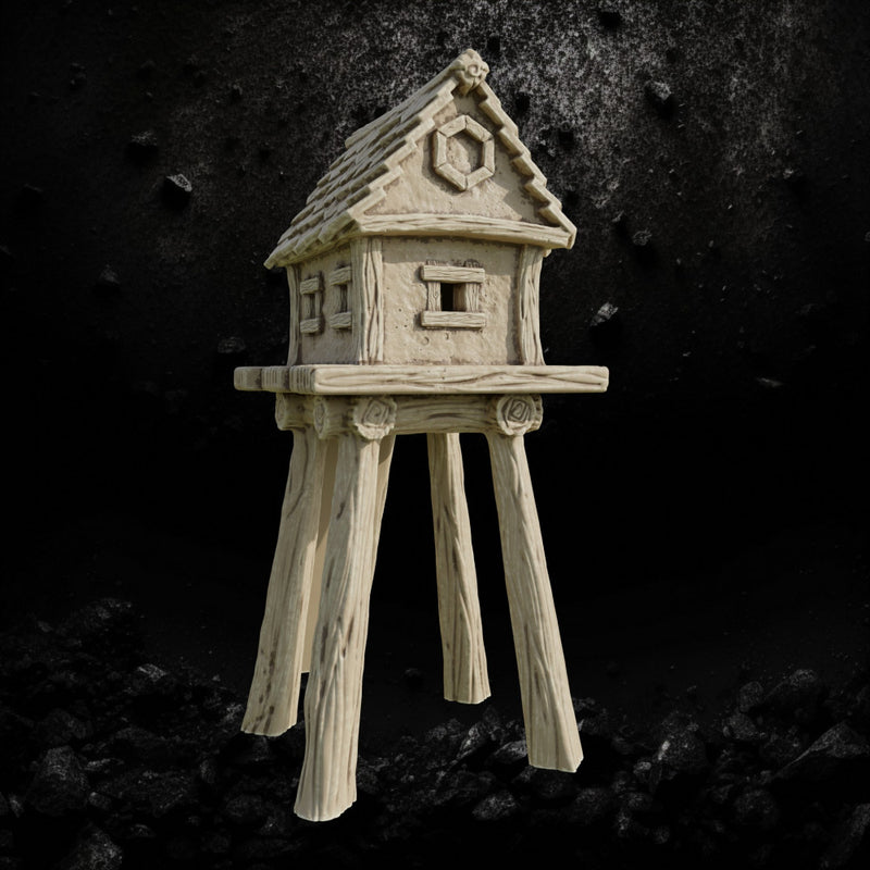 Wood Watchtower 2 - Fantasy Fortification STL, DnD & Wargaming Scenery