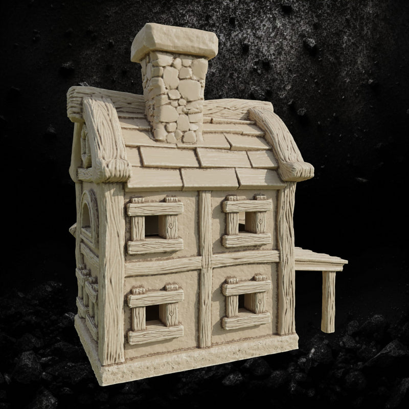 Retbury House 2 - Fantasy Village Terrain STL, DnD & Wargaming Scenery