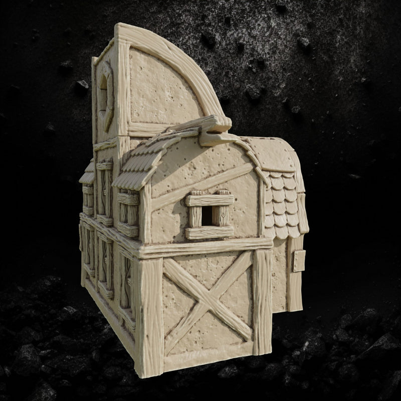 Townhouse 9 - Fantasy Village Terrain STL, DnD & Wargaming Scenery