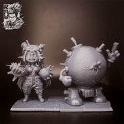 Chibi Goblin - Fuze and her Bombbot Mr. Biggy - STL only - Only-Games